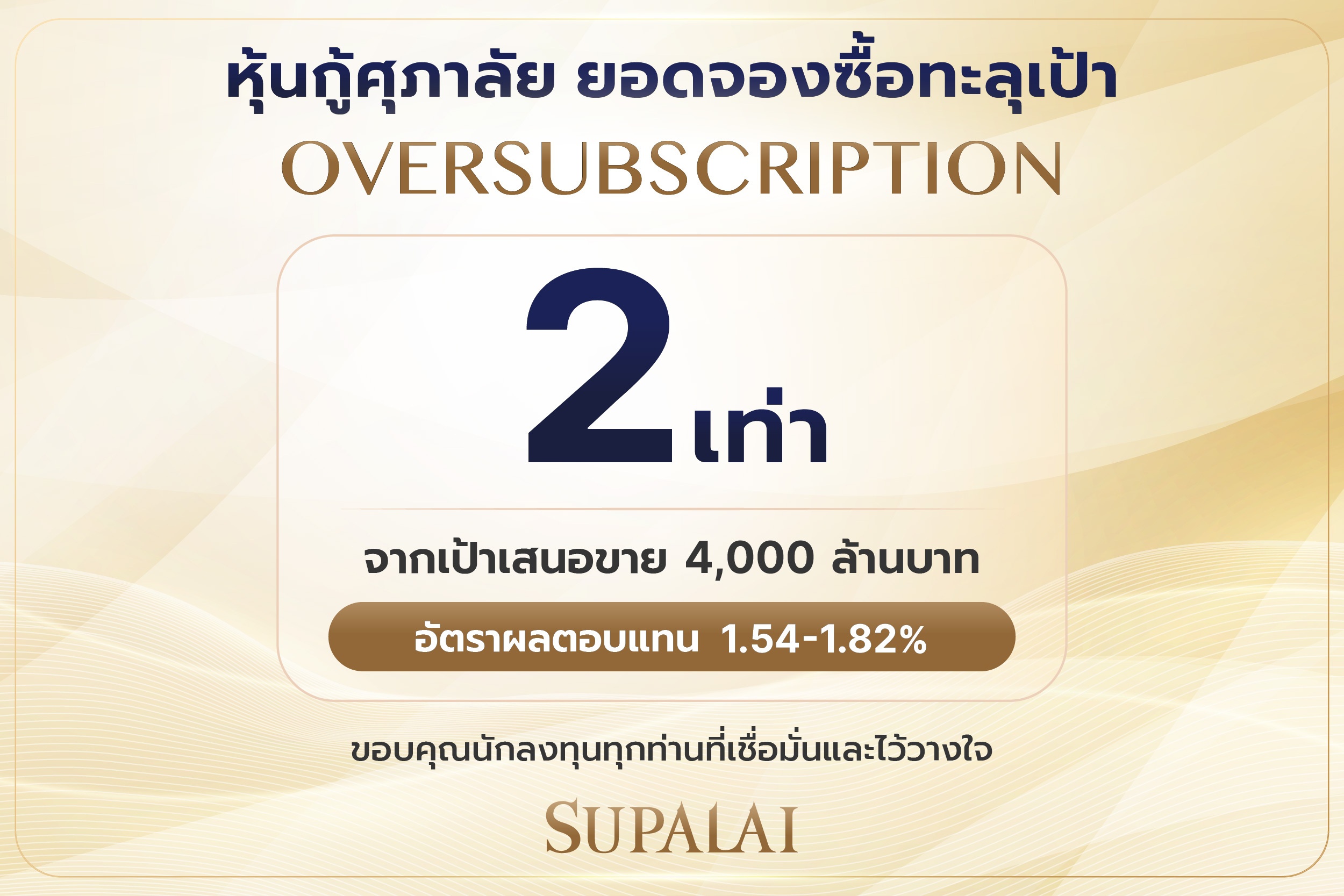 หุ้นกู้ศุภาลัย OVERSUBSCRIPTION ยอดจองพุ่งกว่า 2 เท่า_2.jpg